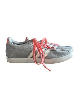 Adidas Sneakers Shoes Womens Size 6.5 Gray Pink Lace Up Neo Label